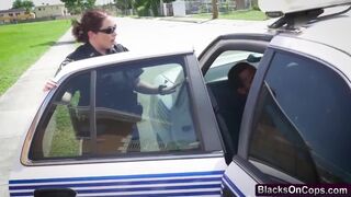 Two kinky police cops arrested BBC guy and used him for their lustful pussies