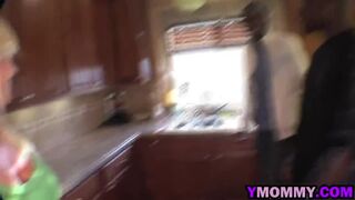 Busty blonde milf Alexis Golden fucks black cocks