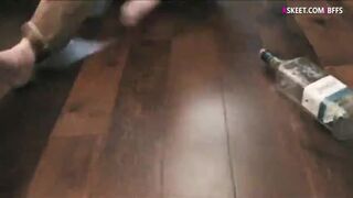 Naughty teens pajama party and lesbosex on truth or dare game
