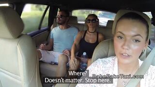 Female taxi driver takes big dick pov