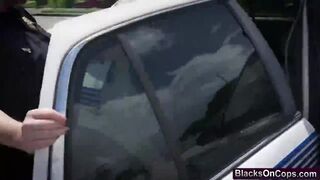 Nasty and busty police whores fucked hard by a black guy they arrested