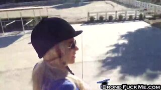 Olivia Austin Outdoor Reverse Cowgirl Drone Fucking