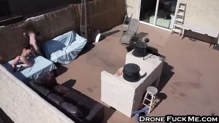 Jennifer White Filmed By Drone Doggy Style Roof