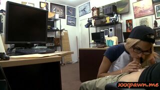 Petite blonde babe pounded by pawn dude at the pawnshop
