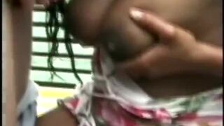 Preggo ebony babe banged doggystyle
