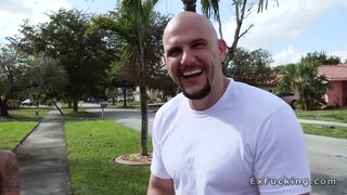 Huge cock neighbour fucks busty sports babe