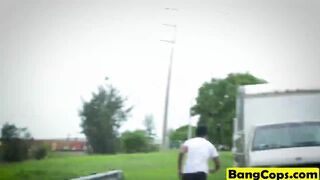 Black thug is forced to make two dirty female cops cum