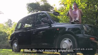 Lesbian female fake taxi drivers had oral