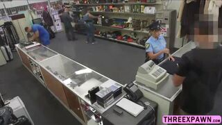 Naughty Police officer gets paid to suck and gets fucked