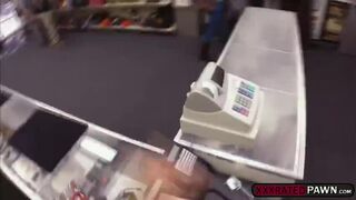 Beautiful slender teen fucks a pawndude for money