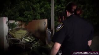 Two nasty police whores arrested a black guy who fucked them hard afterward