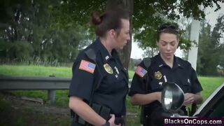 Lucky black dude nipple sucking big boobs pretty cop outdoor