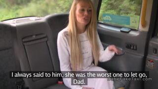 Huge boobs cab driver gets licked in her cab