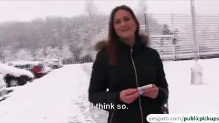 Hot Euro babe Barbara Bieber fucks a total stranger