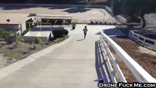Blonde Olivia Austin Outdoor Ramming And Filmed By Drone