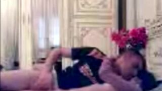 Arab girlfriend fingered while kissing boyfriend