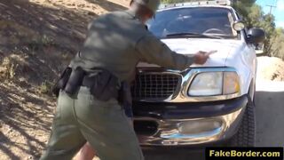 Stunning Latina babe fucked by border patrol agent