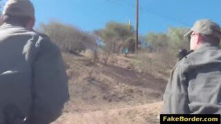 Super hot Latina whore fucked by the border patrol agent
