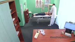 Horny doctor records sex with sexy patient