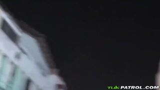 Asian amateur chick with hairy muff blows cock