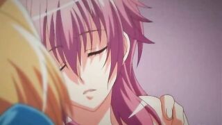 Busty hentai girl hard fucked wetpussy by shemale anime in front of her friend
