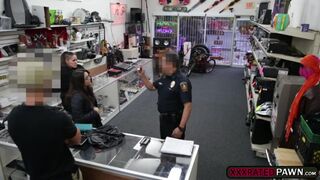 Sexy Latina babe fucks horny pawnman for big cash