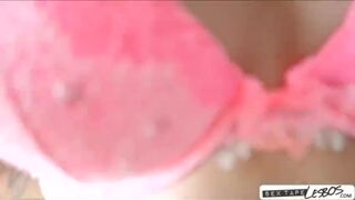 Gorgeous lezzies head back to their hotel room for a sextape