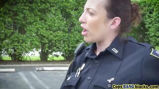 Female cops slut arrest black guy for a speeding so he must fuck them hard and they will let him go