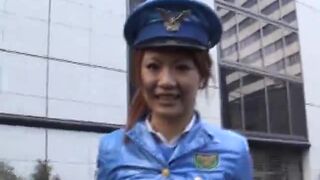 Subtitled Japanese public nudity miniskirt police striptease