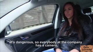 Stranded brunette teen Victoria sucks a naughty dudes dick