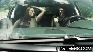 Kirsten Lee got her hands tied up and her cunt fucked rough by a forest ranger
