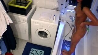 Freshly showered ebony gets pussy exploited by white guy