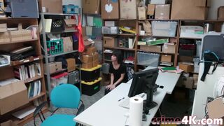 Penelope Reed getting her throat fucked hard inside the office