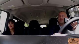Stranded hot babe Bella Beretta sucks a drivers rock hard cock