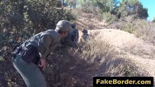 Hot Brunnette Latina Babe Fucked By the Law at the border