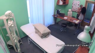 Ebony with a lovely bum bangs doctor