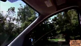 Hot babe Felicia Kiss gets nasty in the back seat