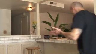 Lucky stud fucks all holes of a nasty big tit MILF with his fat penis