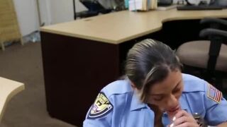 Busty Police Officer Sucks Pawnbrokers Cock
