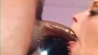 Deepthroating A Big Black Dick