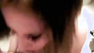 Cute Brunette Gives Hot POV Blowjob