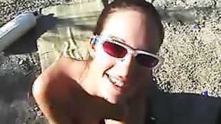 Taylor Rain - Beach Blowjob