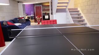 Teen tries table tennis and anal sex