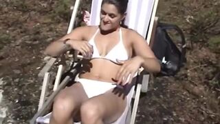 Volumptuous hot milf in steamy outdoor pussy drilling sex