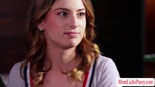 Sexy teen Kristen begs the MILF to keep sucking on her pussy