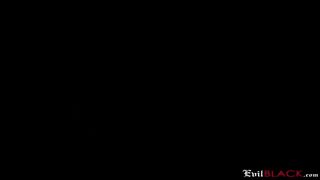 Slutty brunette babe gives deep passionate blowjob then takes black cock in her pussy