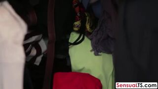 Sexy shemale having wild sex with horny gay dude