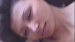 Busty Arab girlfriend riding schlong on couch