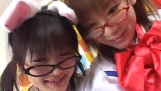 Subtitled Japanese cosplay virtual masturbation support
