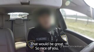 Fake cop bangs hot tanned brunette amateur babe